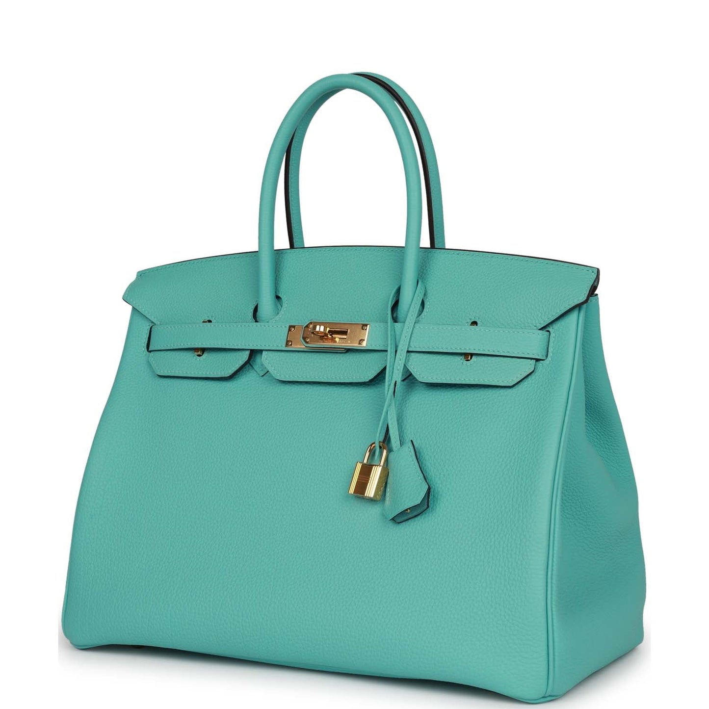 Hermes Birkin 35 Bleu Atoll Togo Gold Hardware