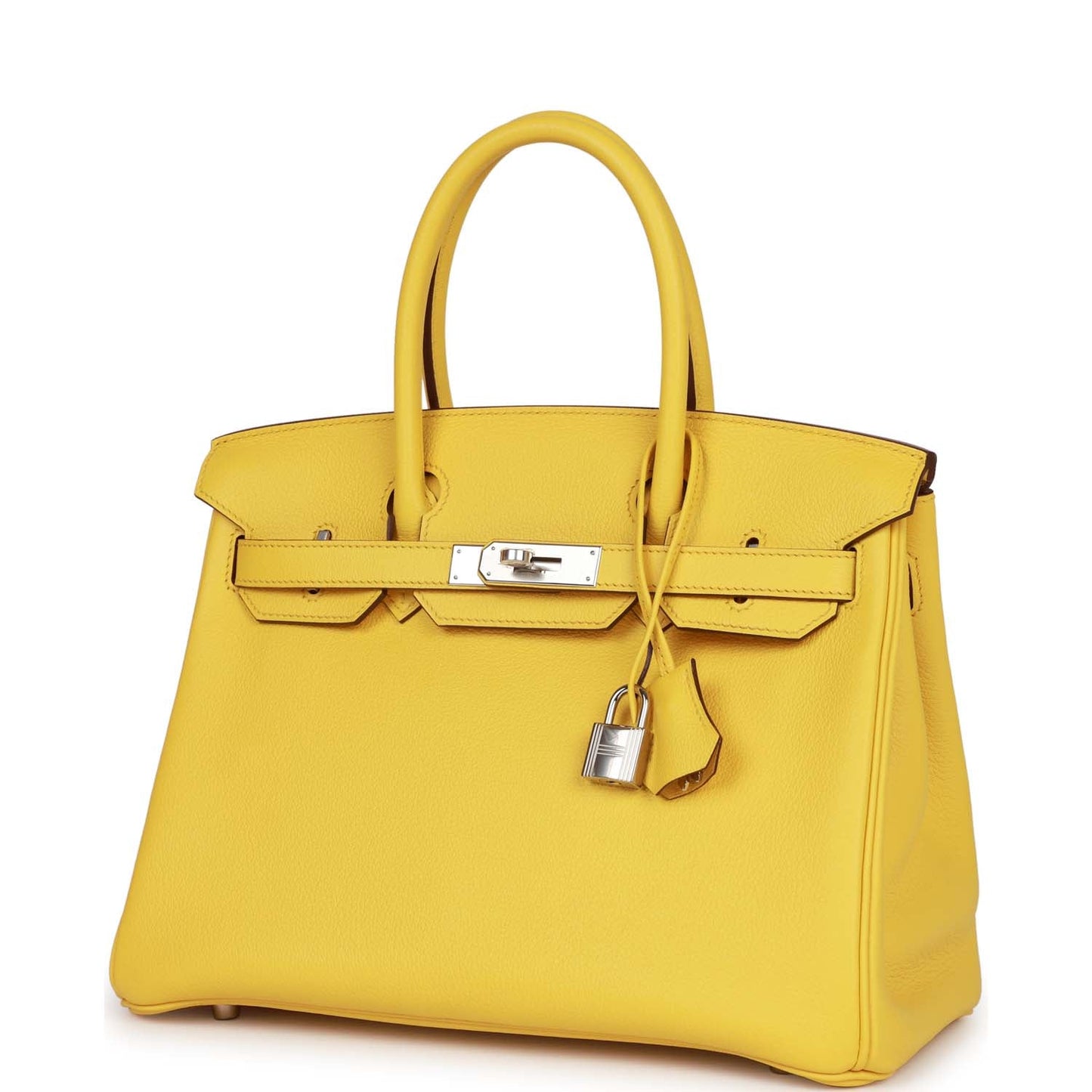 Hermes Birkin 30 Jaune de Naples Taurillon Novillo Palladium Hardware