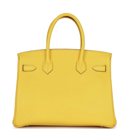 Hermes Birkin 30 Jaune de Naples Taurillon Novillo Palladium Hardware