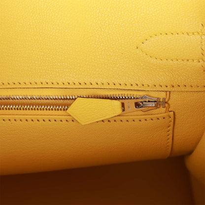 Hermes Birkin 30 Jaune de Naples Taurillon Novillo Palladium Hardware