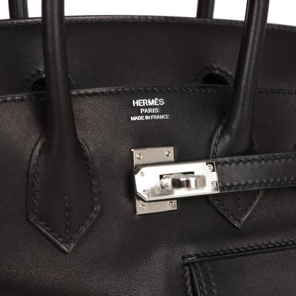 Hermes Limited Edition Birkin Rock 25 Black Volupto Palladium Hardware