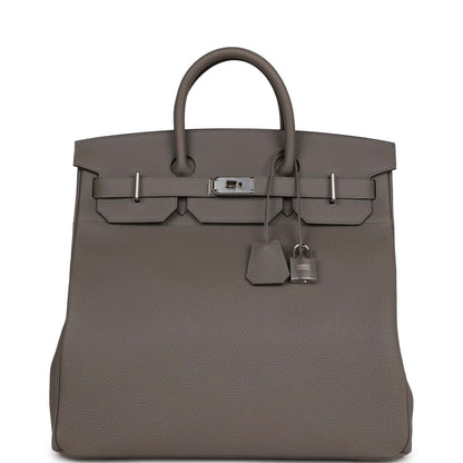 Hermes HAC Birkin 40 Gris Meyer Togo Palladium Hardware