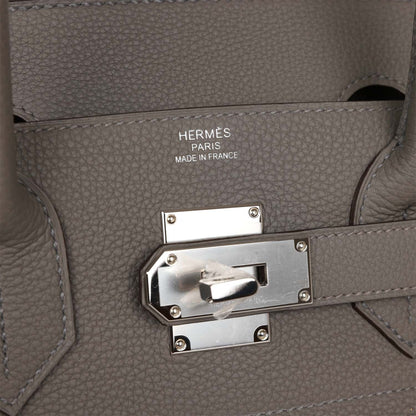 Hermes HAC Birkin 40 Gris Meyer Togo Palladium Hardware