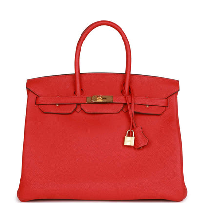 Hermes Birkin 35 Rouge de Coeur Togo Gold Hardware