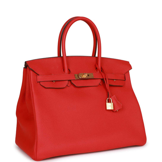 Hermes Birkin 35 Rouge de Coeur Togo Gold Hardware