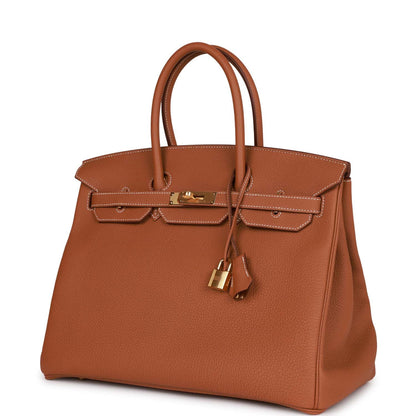 Hermes Birkin 35 Gold Togo Gold Hardware