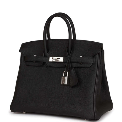 Hermes Birkin 25 Black Togo Palladium Hardware