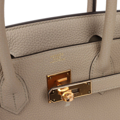 Hermes Birkin 30 Gris Tourterelle Togo Rose Gold Hardware