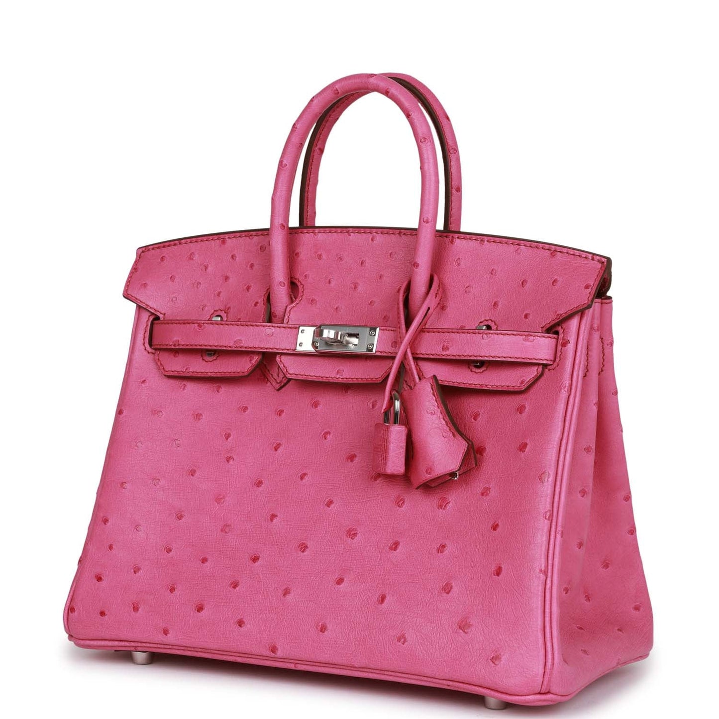 Hermes Birkin 25 Fuchsia Ostrich Palladium Hardware