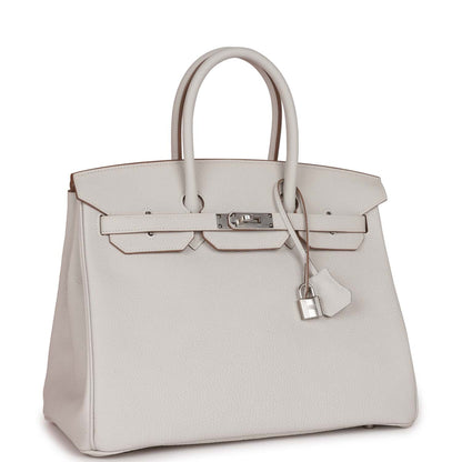 Hermes Birkin 35 Gris Pale Togo Palladium Hardware