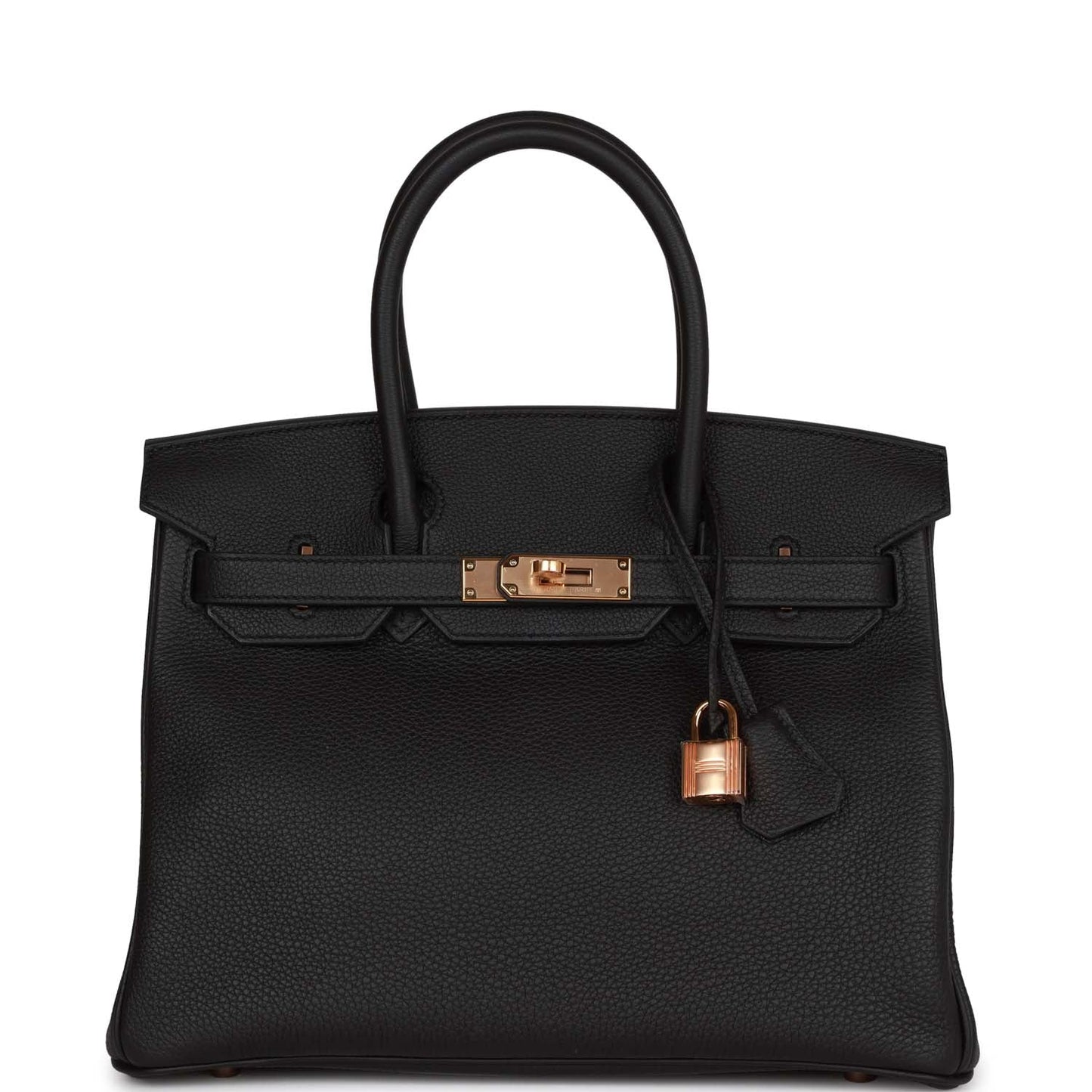 Hermes Birkin 30 Black Togo Rose Gold Hardware