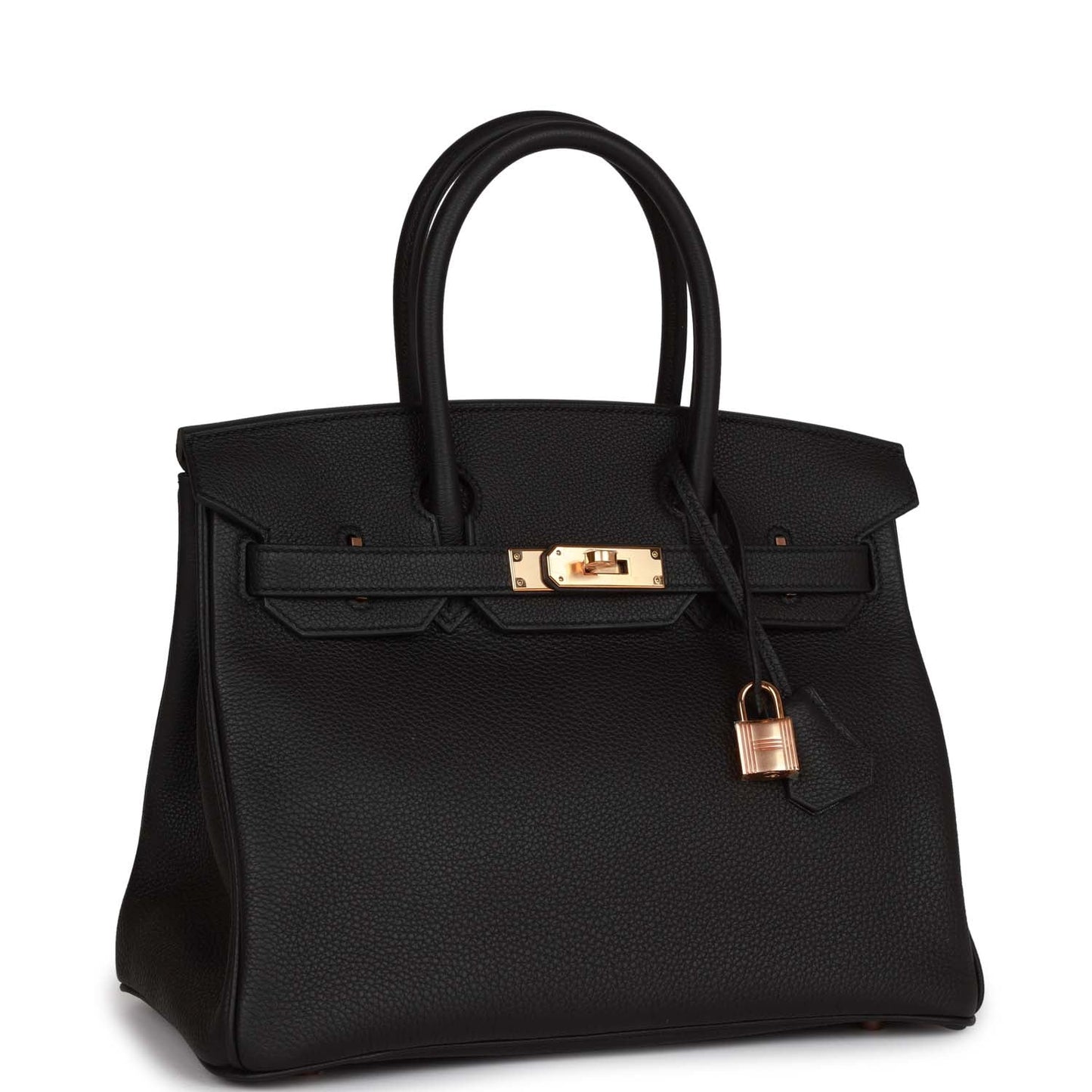 Hermes Birkin 30 Black Togo Rose Gold Hardware