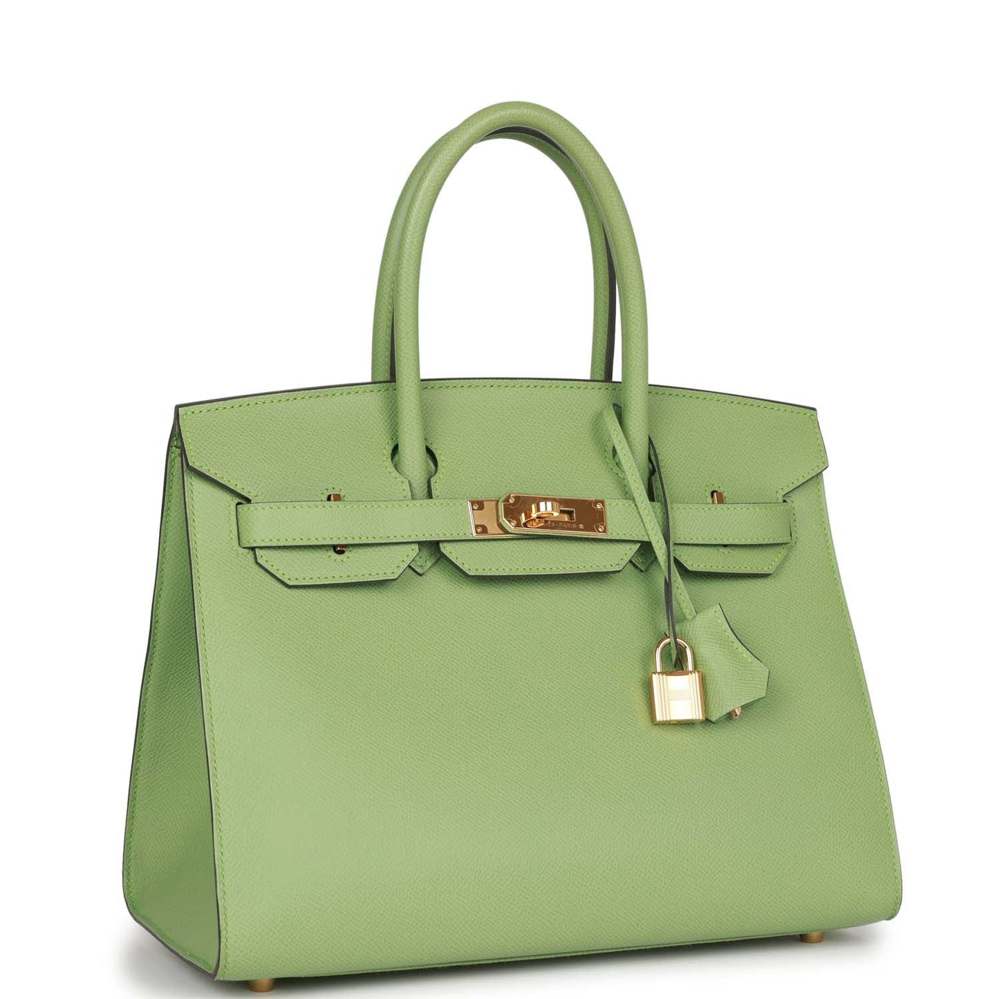 Hermes Birkin Sellier 30 Vert Criquet Epsom Gold Hardware