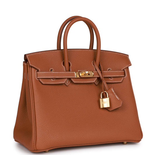 Hermes Birkin 25 Gold Togo Gold Hardware