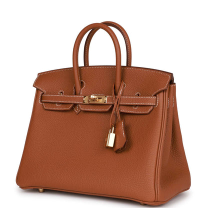 Hermes Birkin 25 Gold Togo Gold Hardware