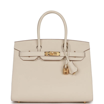 Hermes Birkin Sellier 30 Craie Epsom Gold Hardware