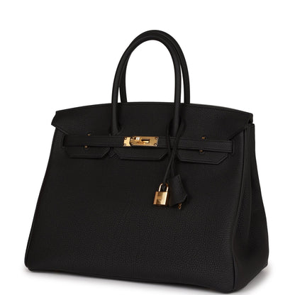 Hermes Birkin 35 Black Togo Gold Hardware