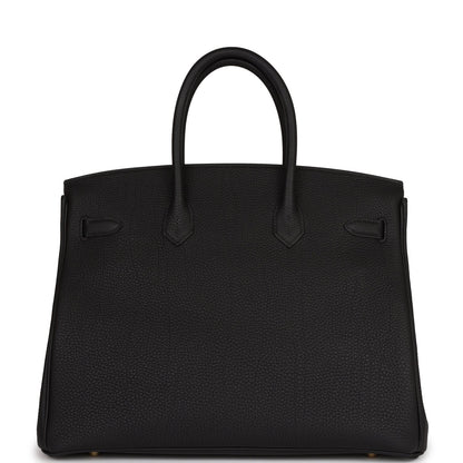 Hermes Birkin 35 Black Togo Gold Hardware