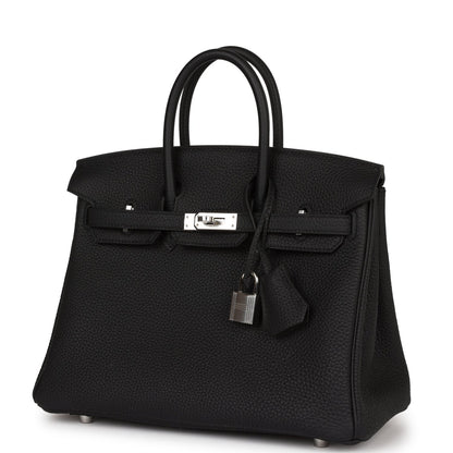 Hermes Birkin 25 Black Togo Palladium Hardware