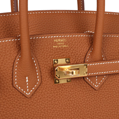 Hermes Birkin 25 Gold Togo Gold Hardware