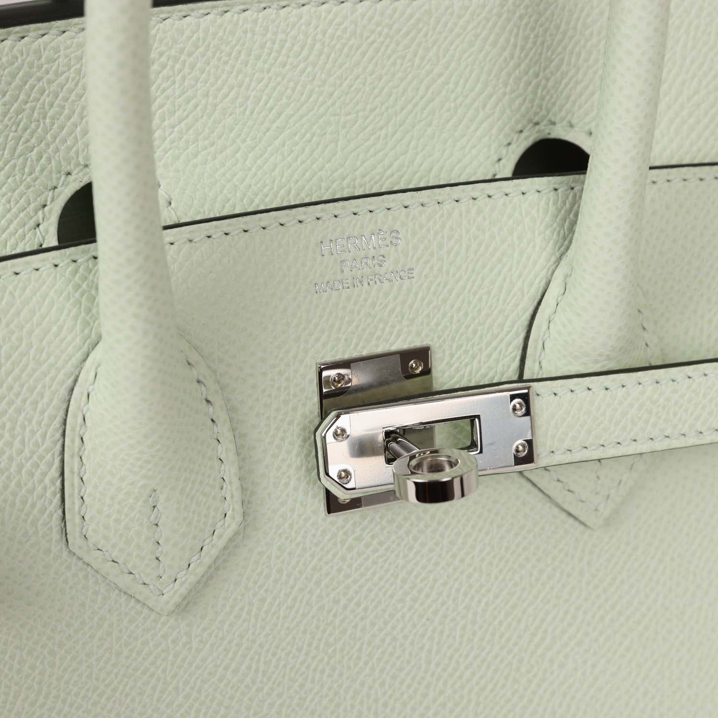 Hermes Birkin Sellier 25 Vert Fizz Epsom Palladium Hardware