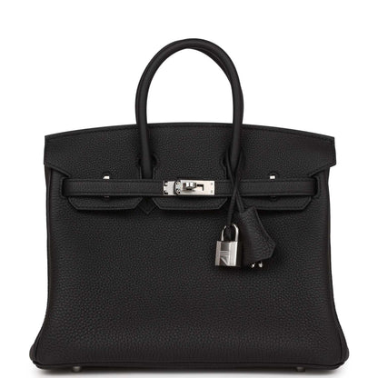 Hermes Birkin 25 Black Togo Palladium Hardware