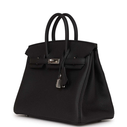 Hermes Birkin 25 Black Togo Palladium Hardware