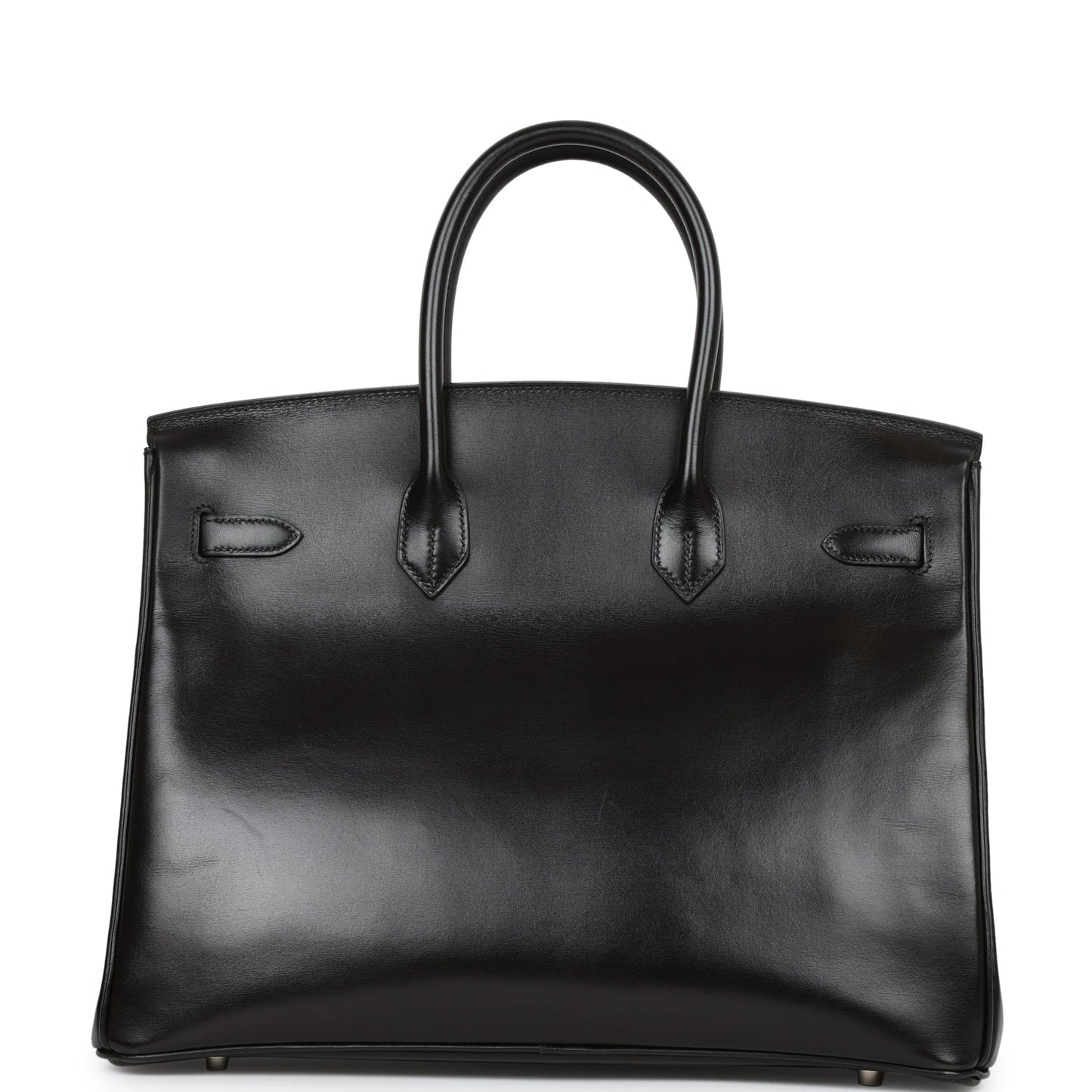 Hermes Birkin 35 Black Box Calf Palladium Hardware