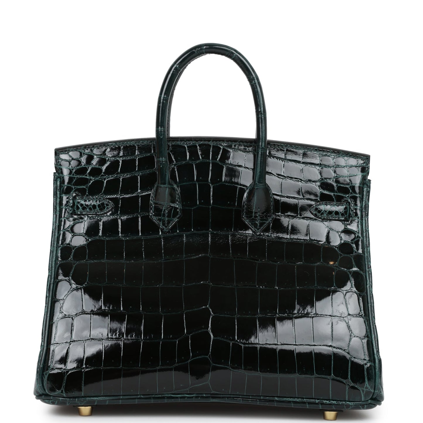 Hermes Birkin 25 Vert Cypress Shiny Niloticus Crocodile Gold Hardware