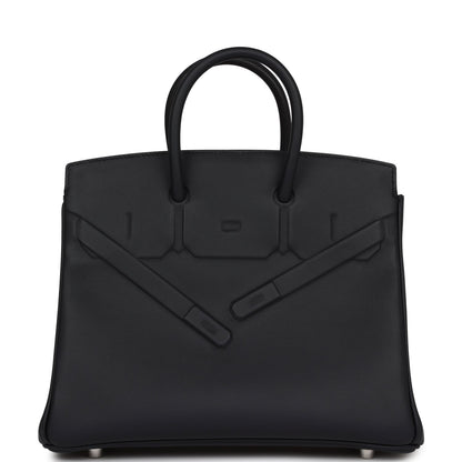 Hermes Birkin Shadow 25 Caban Swift Palladium Hardware