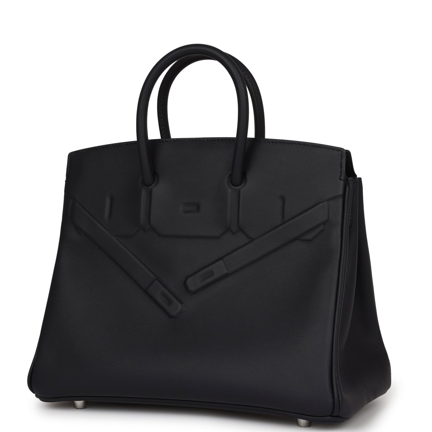 Hermes Birkin Shadow 25 Caban Swift Palladium Hardware