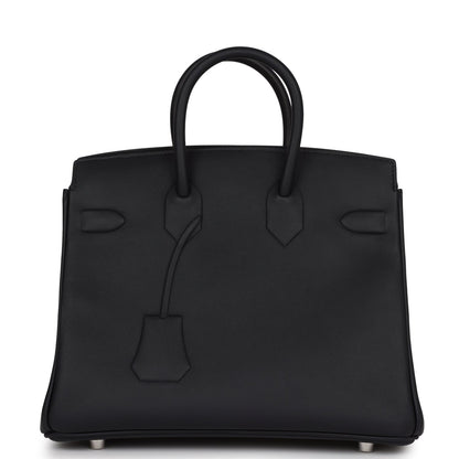 Hermes Birkin Shadow 25 Caban Swift Palladium Hardware