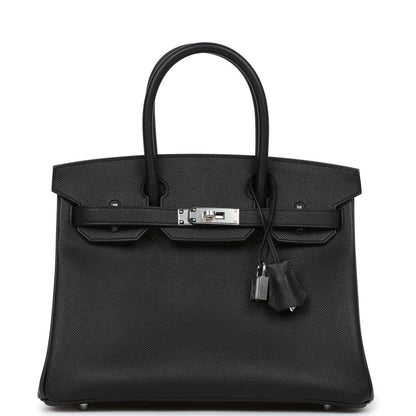 Hermes Birkin 30 Black Epsom Palladium Hardware