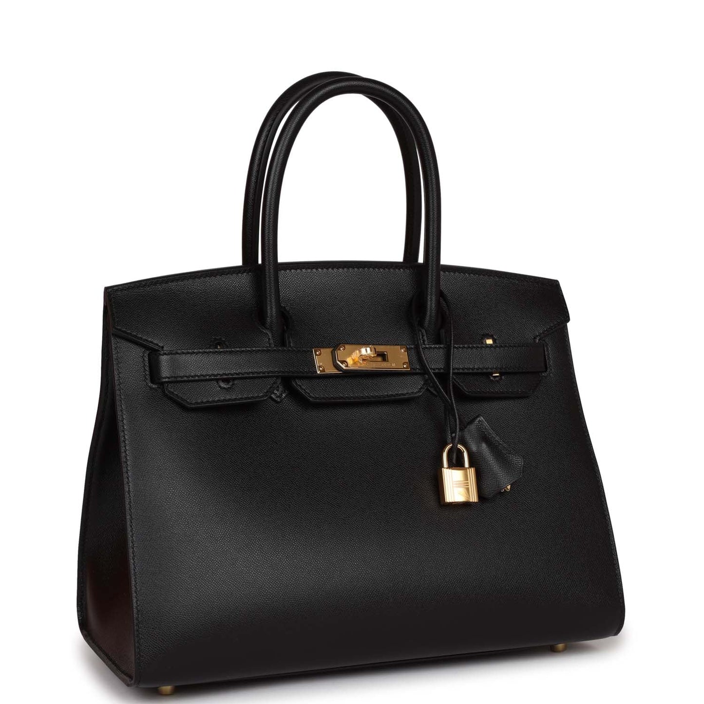 Hermes Birkin Sellier 30 Black Madame Gold Hardware