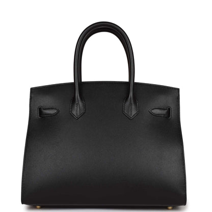 Hermes Birkin Sellier 30 Black Madame Gold Hardware