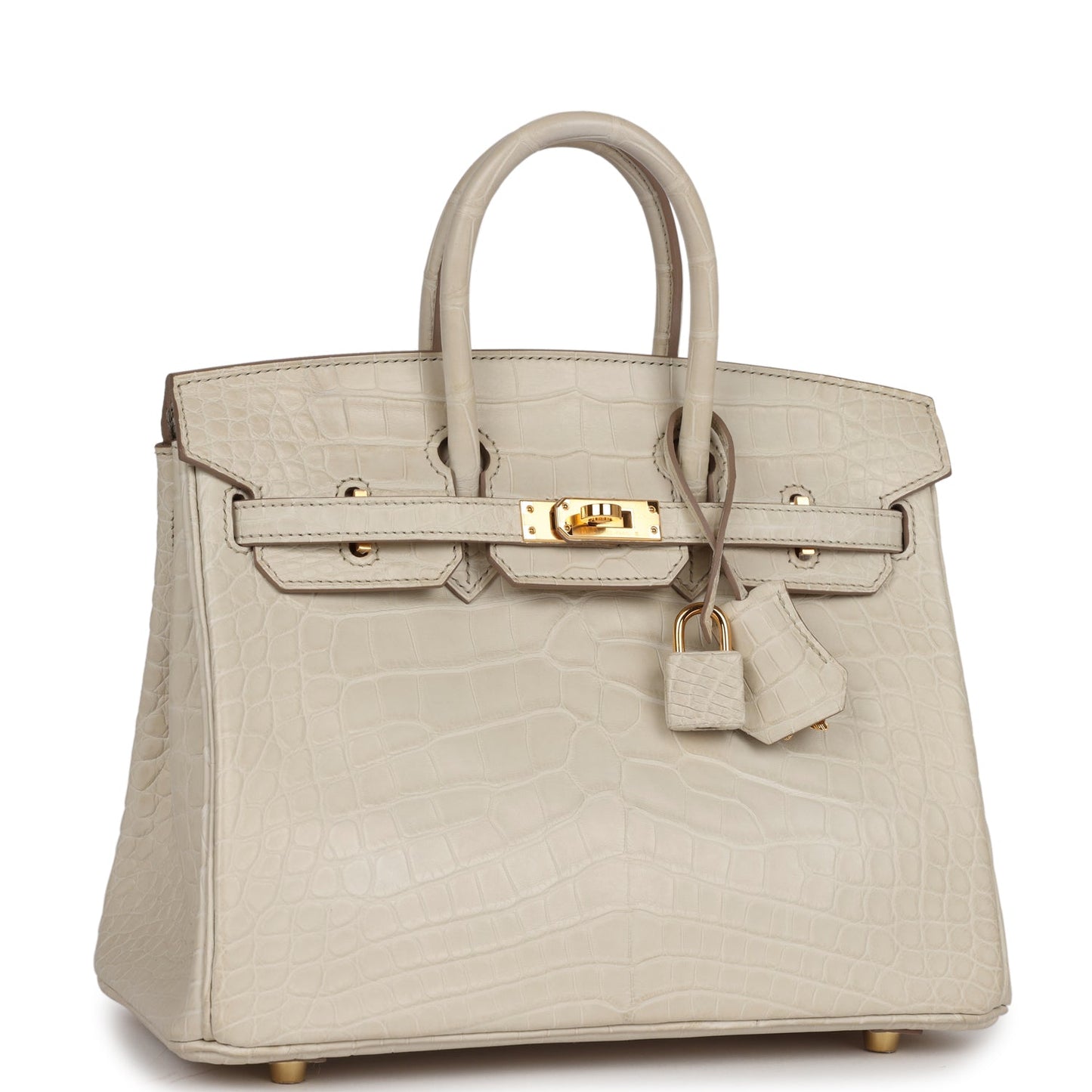 Hermes Birkin 25 Beton Matte Alligator Gold Hardware