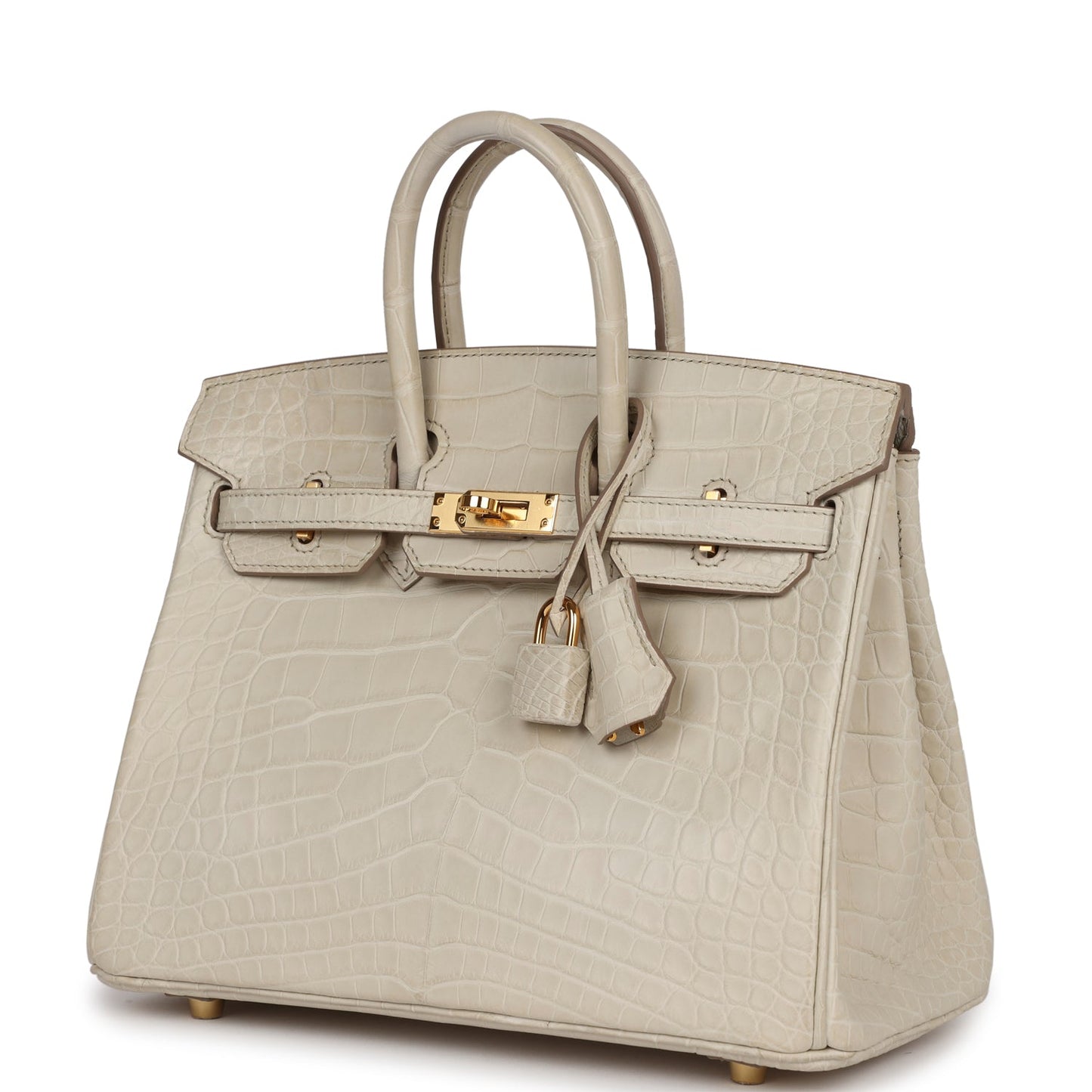 Hermes Birkin 25 Beton Matte Alligator Gold Hardware