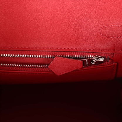 Hermes Birkin 25 Rouge Piment Swift Palladium Hardware