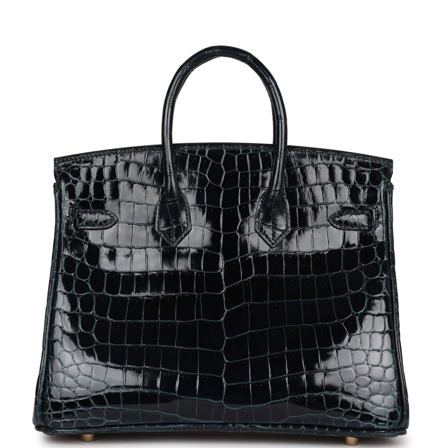 Hermes Birkin 25 Vert Rousseau Shiny Niloticus Crocodile Gold Hardware