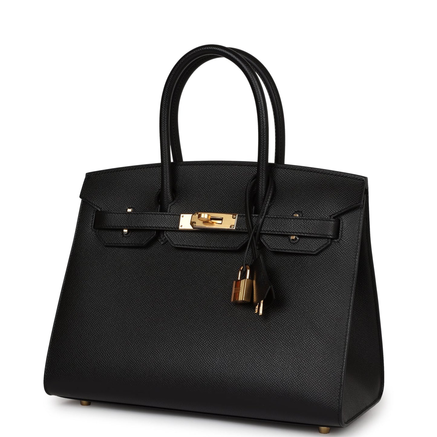 Hermes Birkin Sellier 30 Black Epsom Gold Hardware