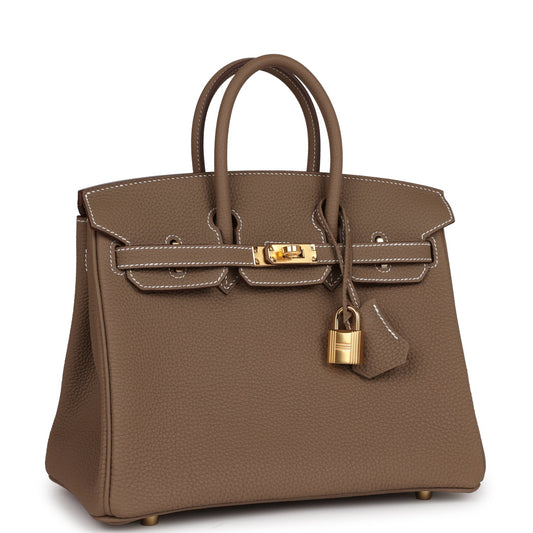 Hermes Birkin 25 Etoupe Togo Gold Hardware