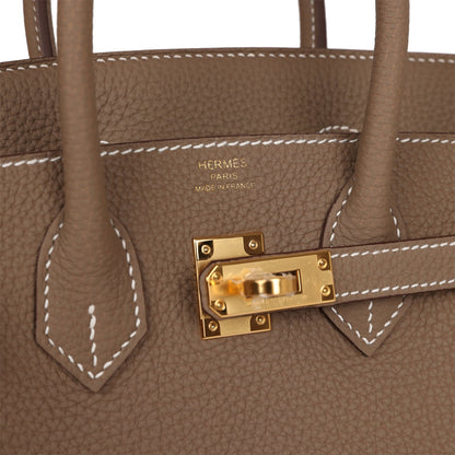 Hermes Birkin 25 Etoupe Togo Gold Hardware