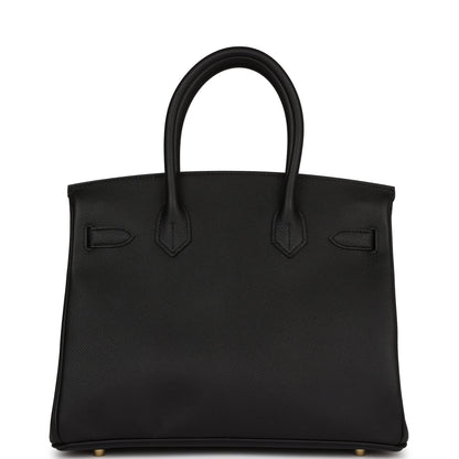 Hermes Birkin 30 Black Epsom Gold Hardware