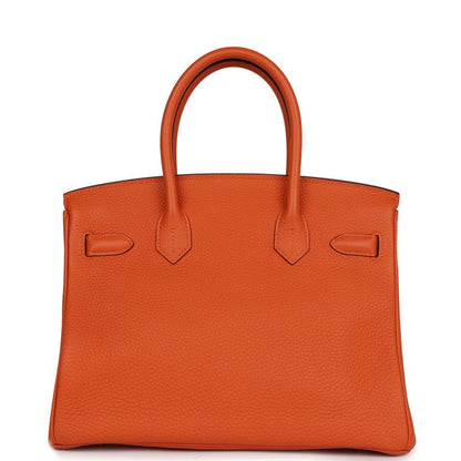 Hermes Birkin 30 Orange Togo Gold Hardware