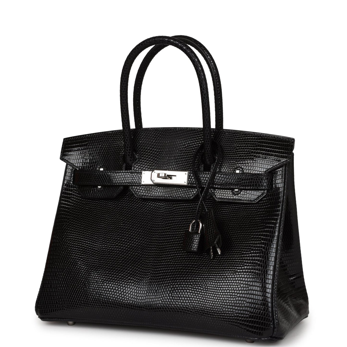 Hermes Birkin 30 Black Niloticus Lizard Palladium Hardware