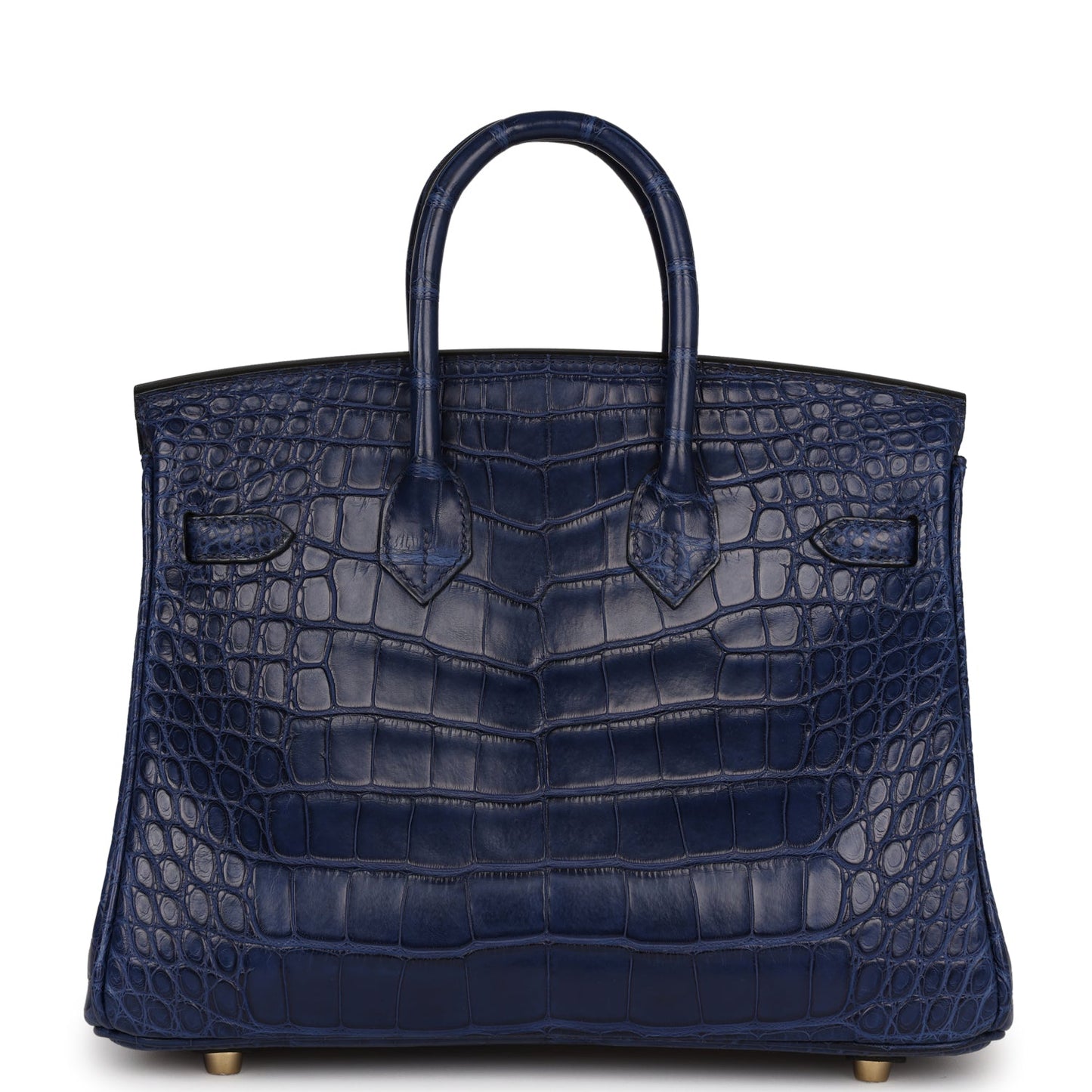 Hermes Birkin 25 Bleu Saphir Matte Alligator Gold Hardware