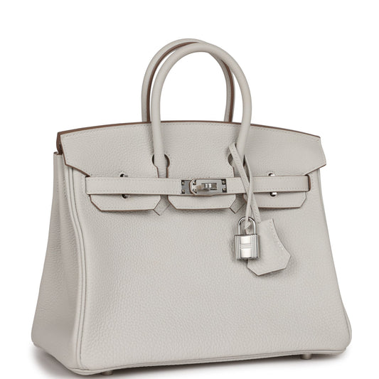 Hermes Birkin 25 Gris Pale Togo Palladium Hardware