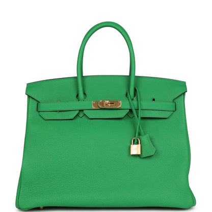 Hermes Birkin 35 Bambou Togo Gold Hardware