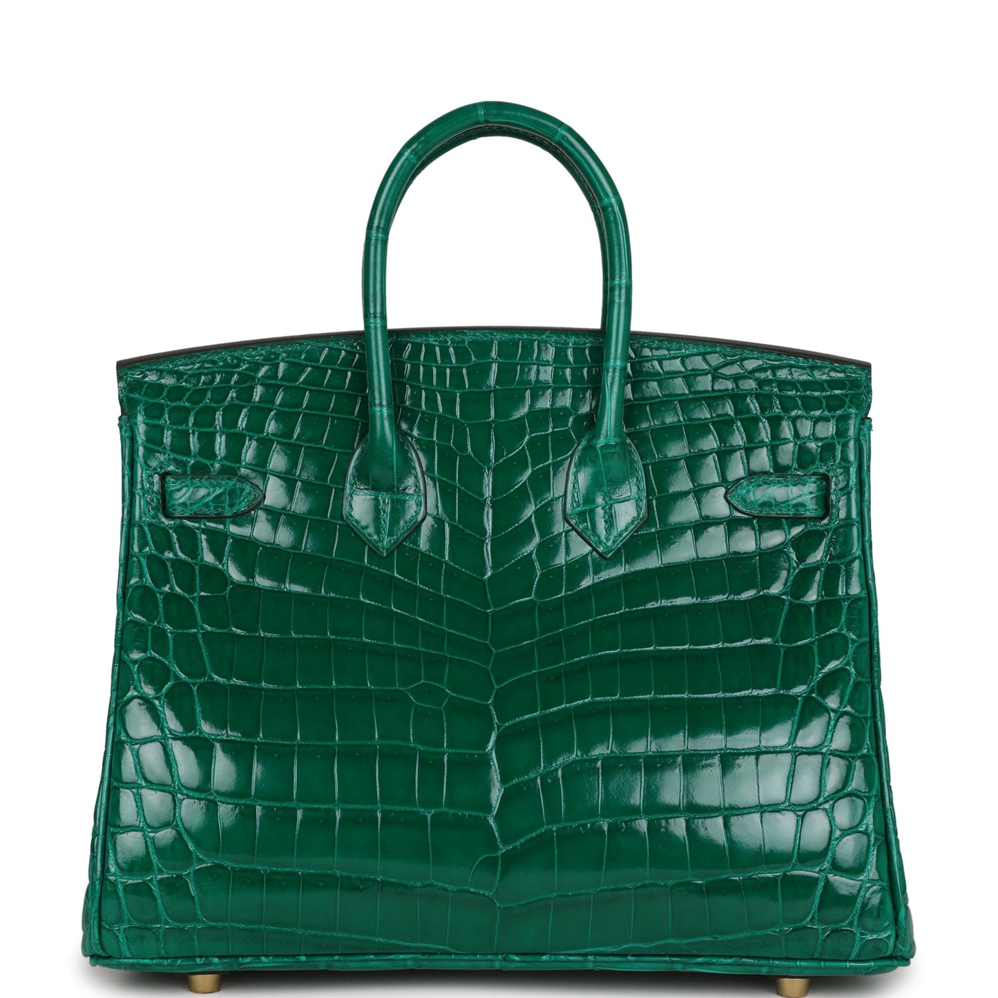 Hermes Birkin 25 Emerald Shiny Niloticus Crocodile Gold Hardware