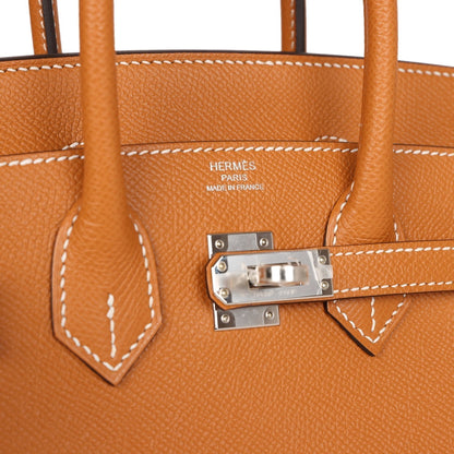 Hermes Birkin Sellier 25 Toffee Epsom Palladium Hardware